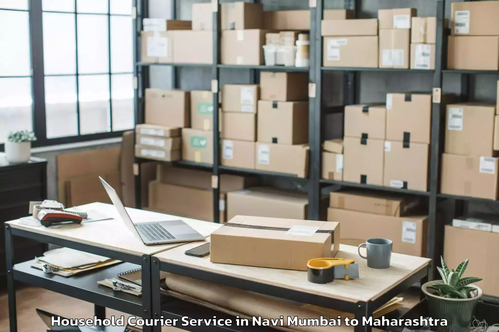 Expert Navi Mumbai to Akola Airport Akd Household Courier